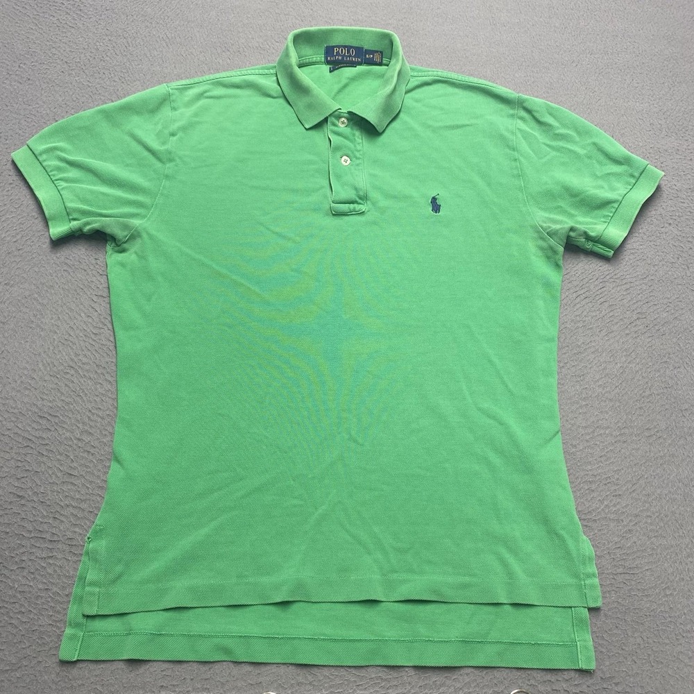 Polo Ralph Lauren Polo Shirt Mens Small Green 100% Cotton Classic Fit Pony Logo